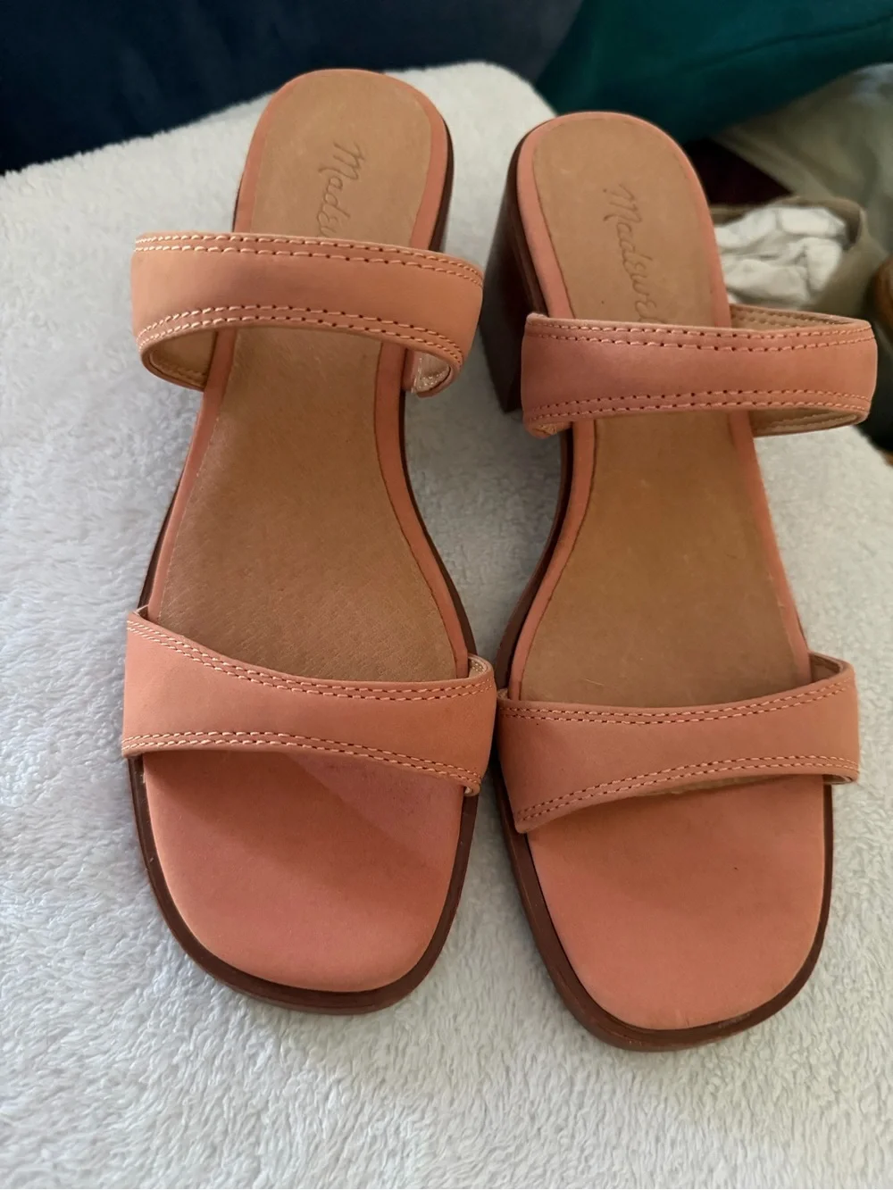 Madewell Coral Double-Strap Slide Sandals - Picture 1 of 6